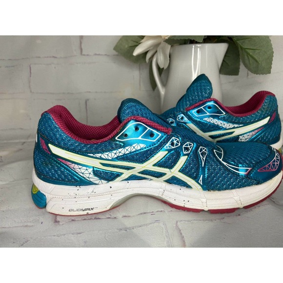 Asics Gel Exalt 2 Running Shoe Sneaker Women 9 Lightning Blue Pink Raspberry - Picture 3 of 7